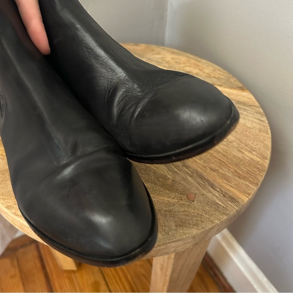 J. Crew Chelsea Boots Black Leather Pointed Toe Ankle Booties Sz 8.5 - Picture 7 of 13